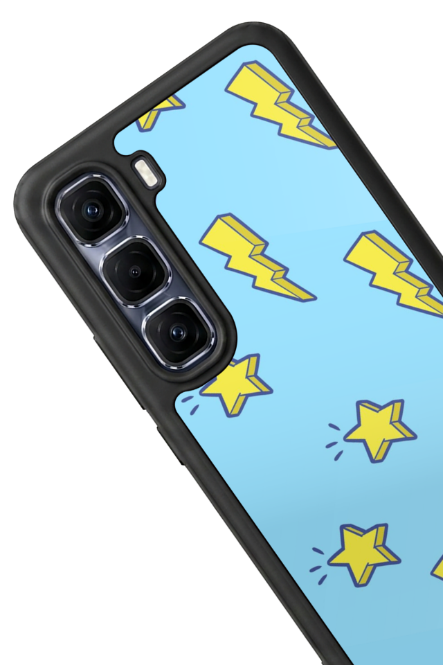 Infinix Hot 60 Pro Plus Uyumlu Simsek Tasarımlı Glossy Premium Kılıf