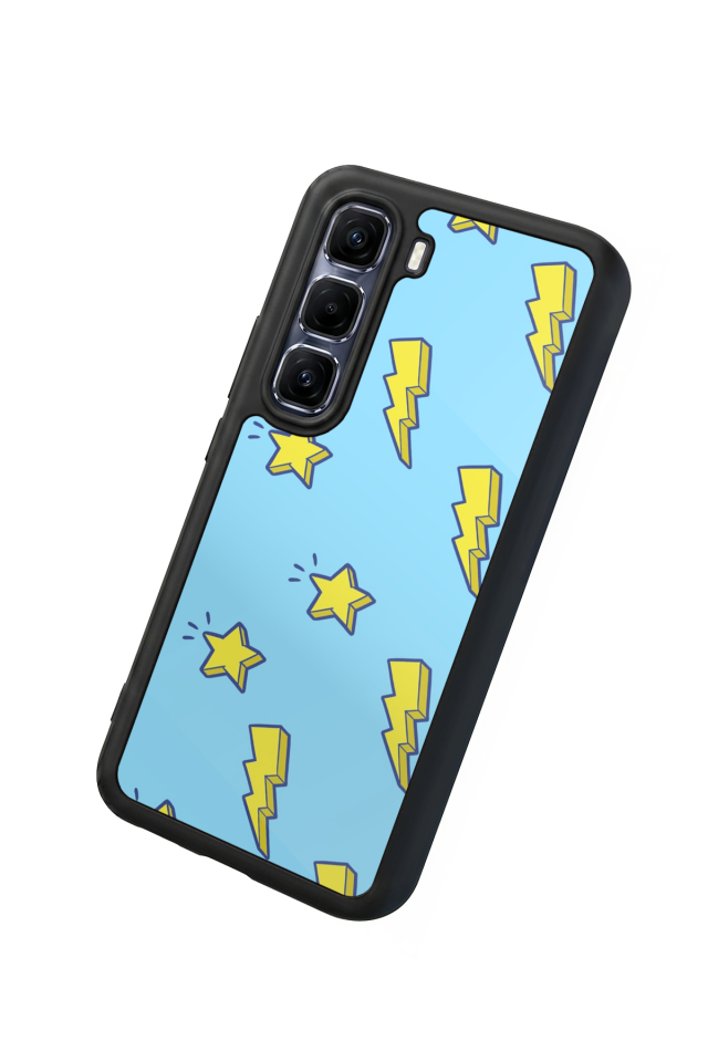 Infinix Hot 60 Pro Plus Uyumlu Simsek Tasarımlı Glossy Premium Kılıf