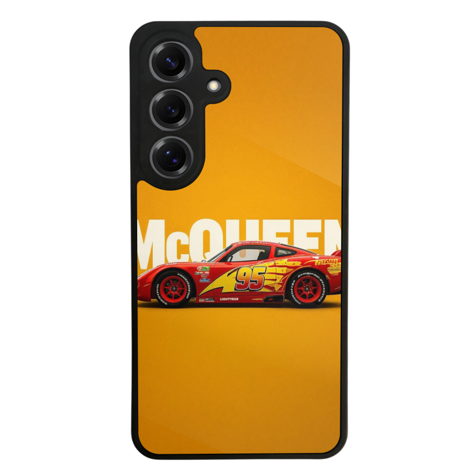 Samsung Galaxy S25 Uyumlu Şimsek McQueen Tasarımlı Glossy Premium Kılıf