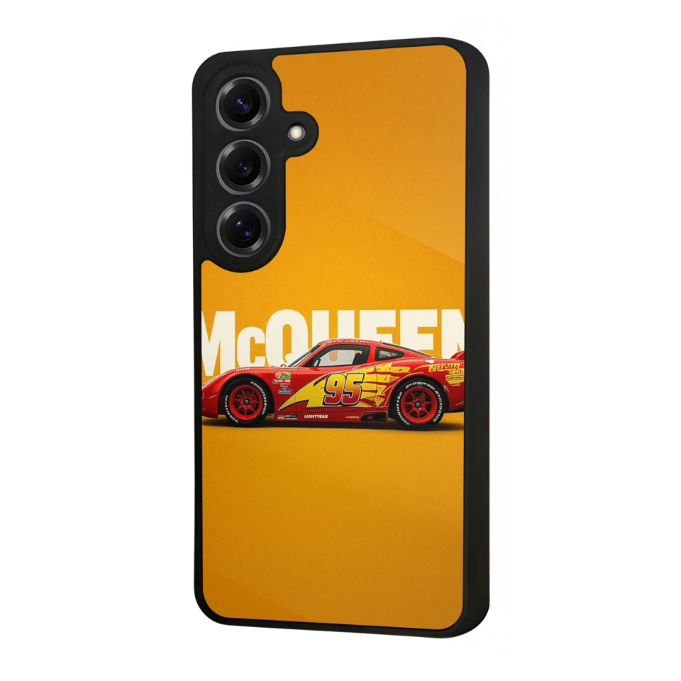 Samsung Galaxy S25 Uyumlu Şimsek McQueen Tasarımlı Glossy Premium Kılıf