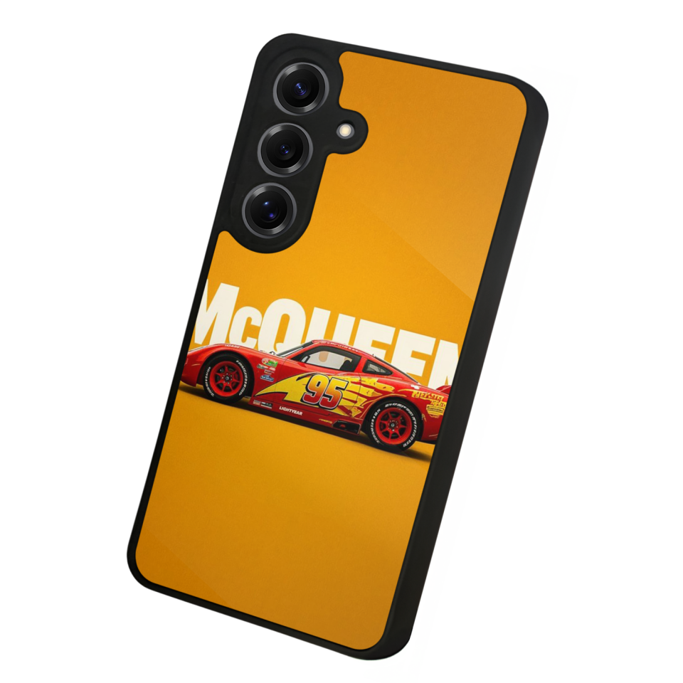 Samsung Galaxy S25 Uyumlu Şimsek McQueen Tasarımlı Glossy Premium Kılıf