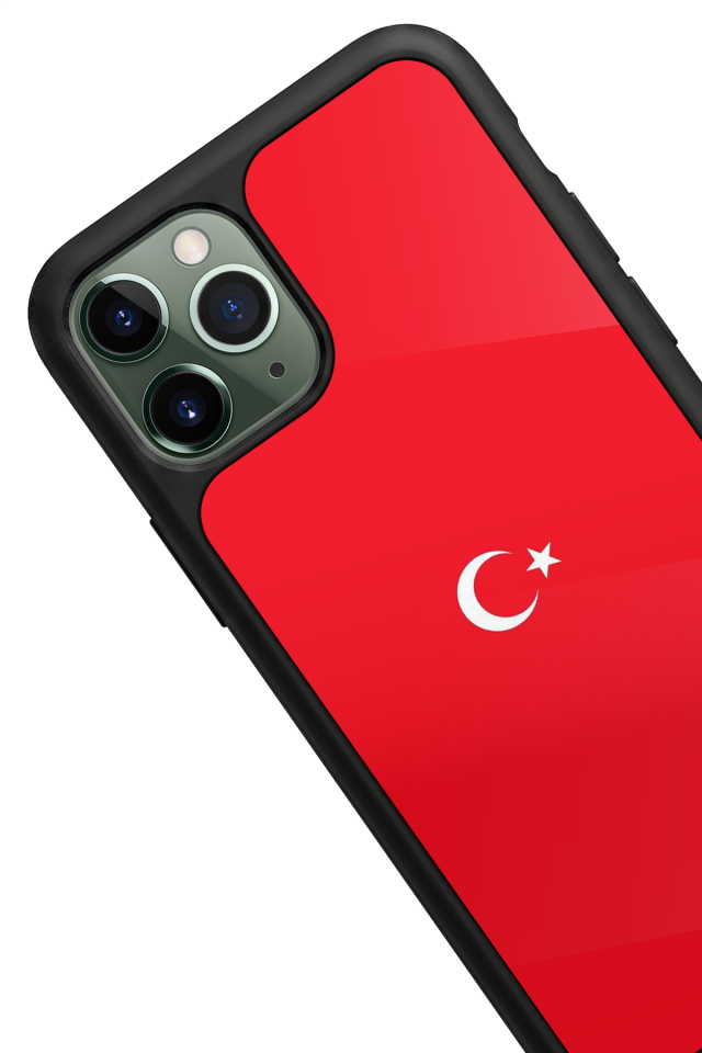 iPhone 11 Pro Max Uyumlu Türk Bayragi Tasarımlı Glossy Premium Kılıf