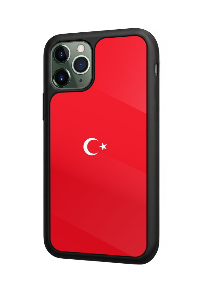 iPhone 11 Pro Max Uyumlu Türk Bayragi Tasarımlı Glossy Premium Kılıf