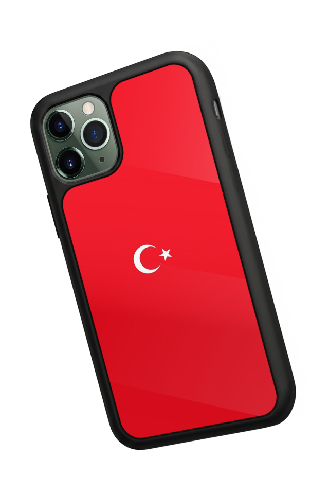 iPhone 11 Pro Max Uyumlu Türk Bayragi Tasarımlı Glossy Premium Kılıf