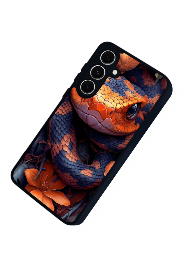 Samsung Galaxy S24 FE Uyumlu Yılan Tasarımlı Glossy Premium Kılıf