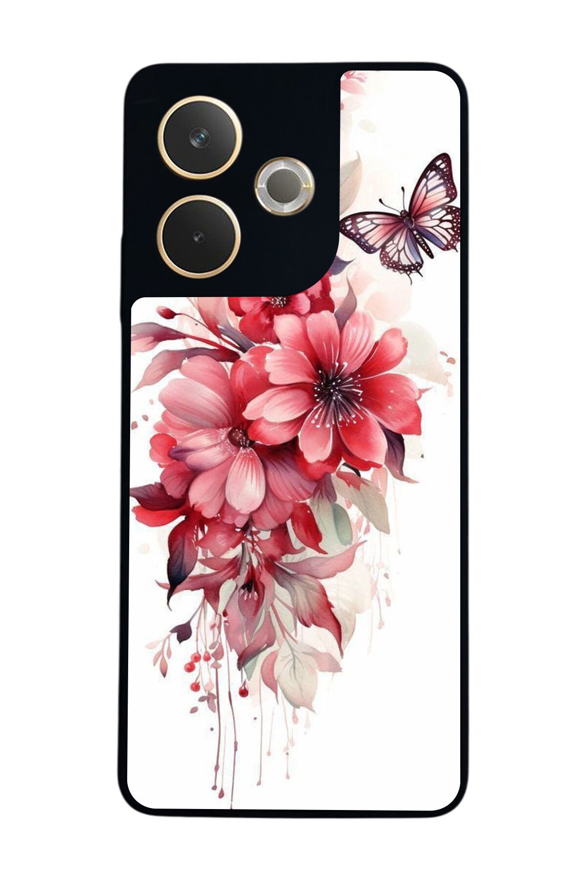 Oppo A5 Pro Uyumlu Floral Tasarımlı Glossy Premium Kılıf