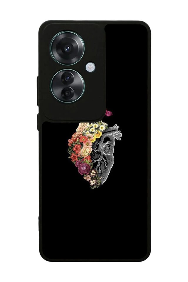 Oppo Reno 11F Uyumlu Kalp Love Tasarımlı Glossy Premium Kılıf