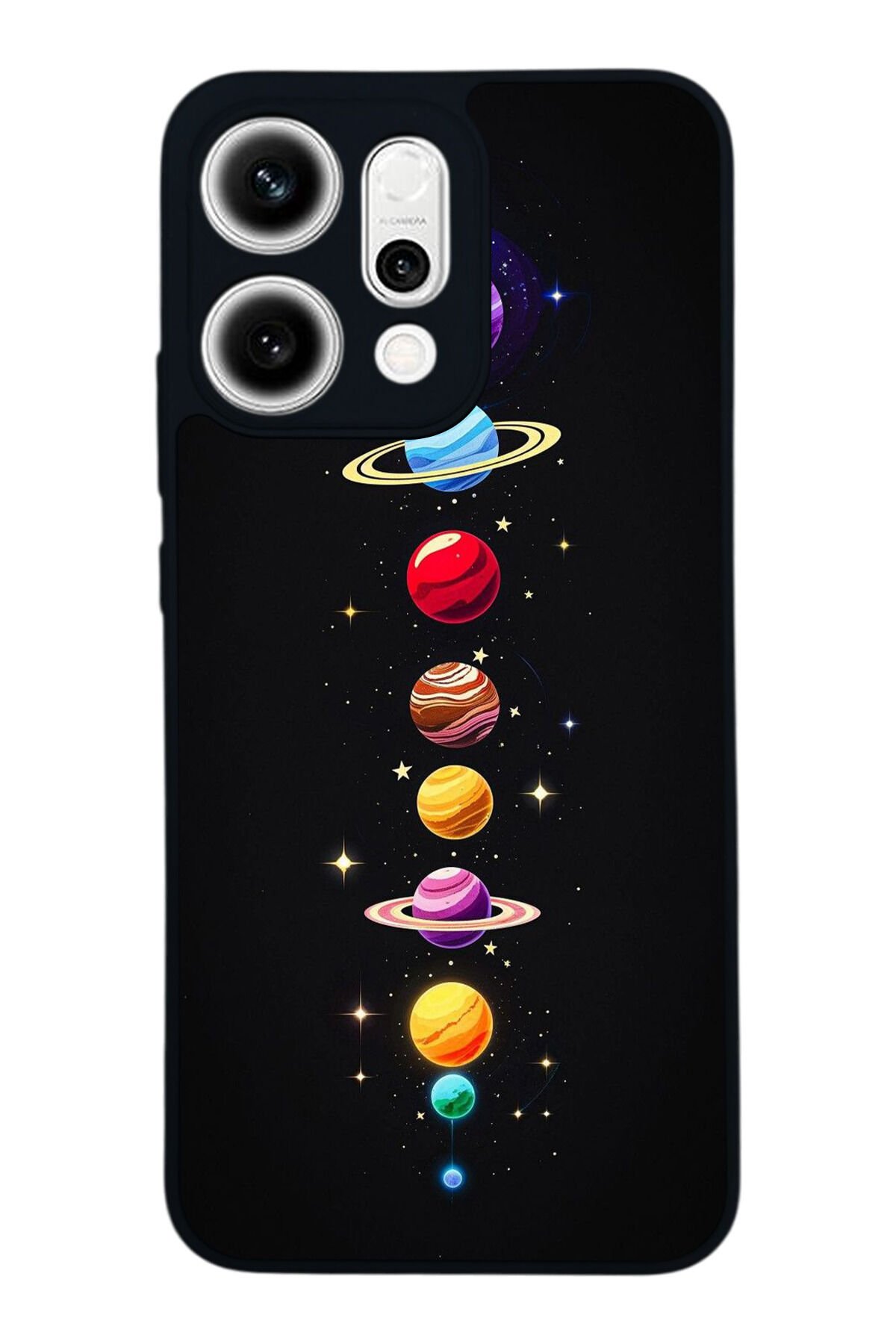 Oppo Reno 14 Uyumlu Uzay Tasarımlı Glossy Premium Kılıf