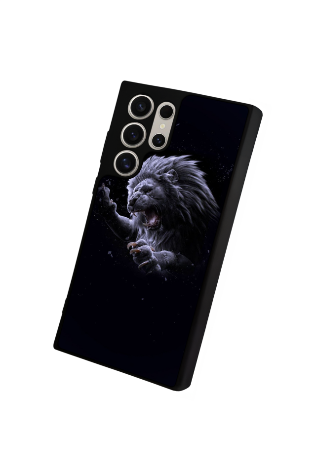 Samsung Galaxy S23 Ultra Uyumlu Aslan Tasarımlı Glossy Premium Kılıf