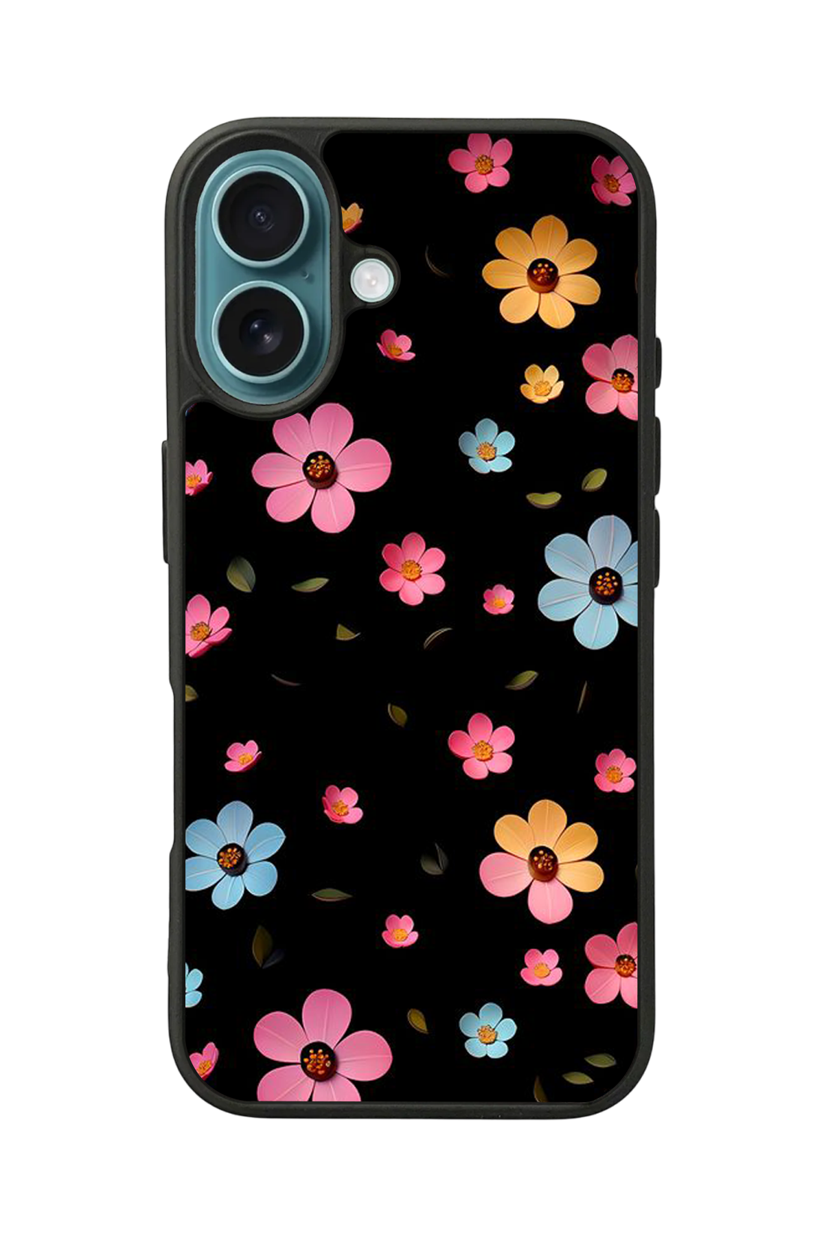 iPhone 16 Plus Uyumlu Cicek Tasarımlı Glossy Premium Kılıf