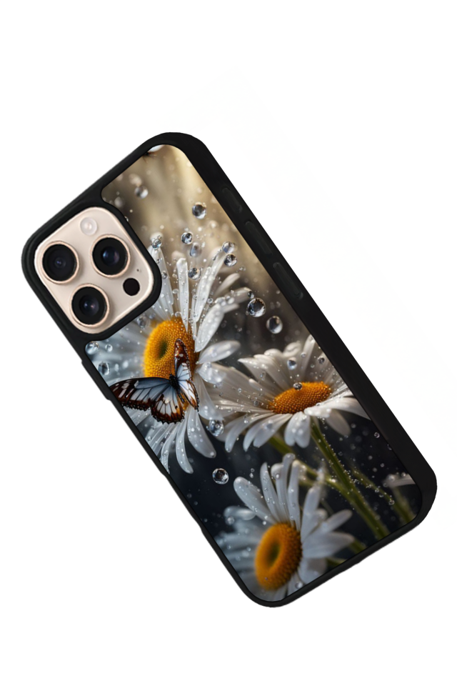 iPhone 14 Pro Max Uyumlu Cicek Tasarımlı Glossy Premium Kılıf