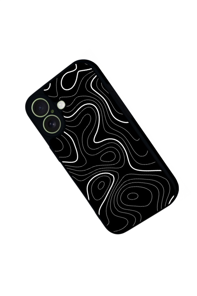 iPhone 17 Uyumlu Çizgi Sanatı Tasarımlı Glossy Premium Kılıf