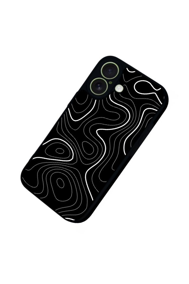 iPhone 17 Uyumlu Çizgi Sanatı Tasarımlı Glossy Premium Kılıf