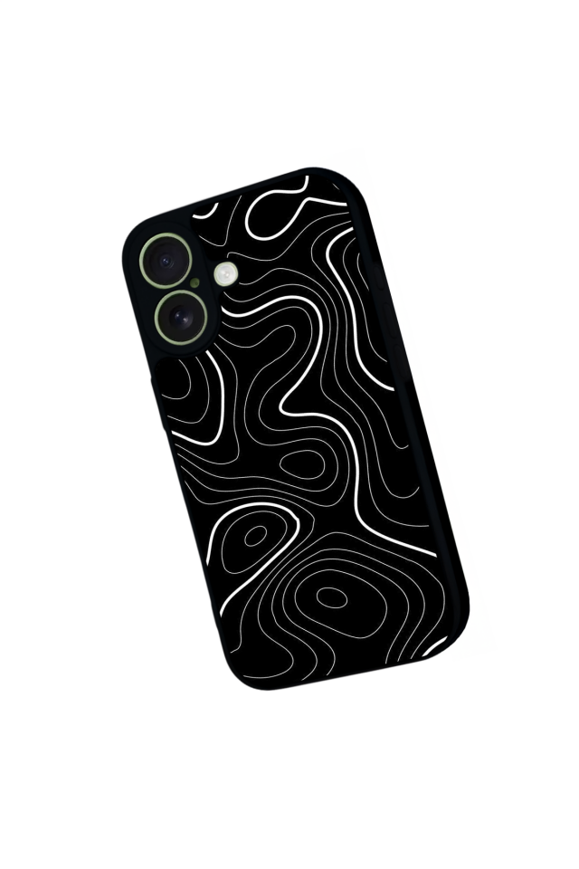 iPhone 17 Uyumlu Çizgi Sanatı Tasarımlı Glossy Premium Kılıf