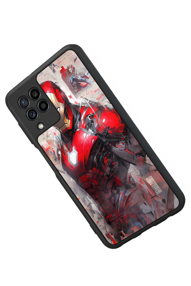 Samsung Galaxy M32 Uyumlu Iron Man ( Demir Adam ) Tasarımlı Glossy Premium Kılıf