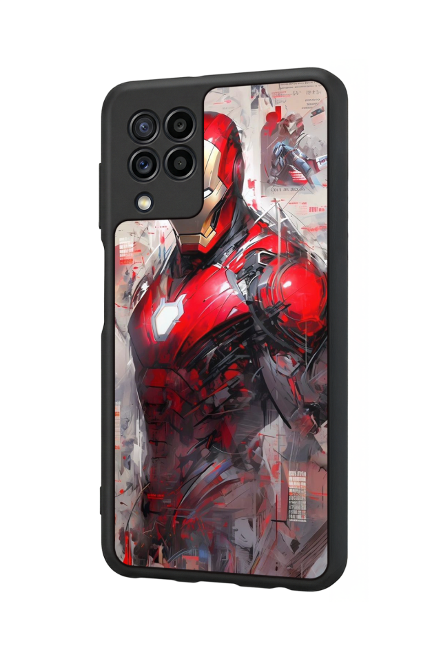 Samsung Galaxy M32 Uyumlu Iron Man ( Demir Adam ) Tasarımlı Glossy Premium Kılıf