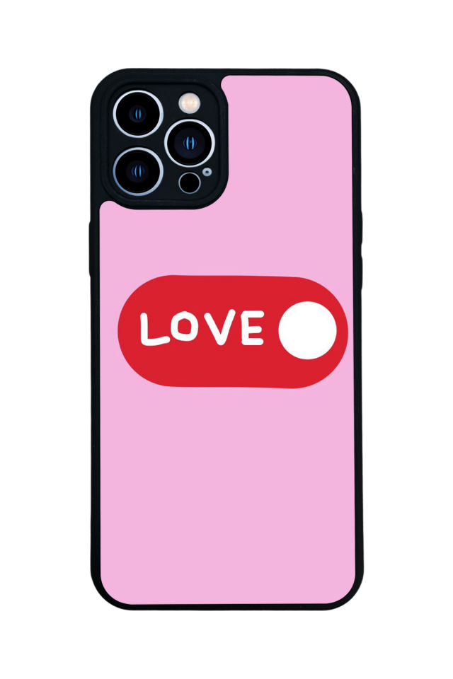 iPhone 12 Pro Max Uyumlu Kalp Love Tasarımlı Glossy Premium Kılıf