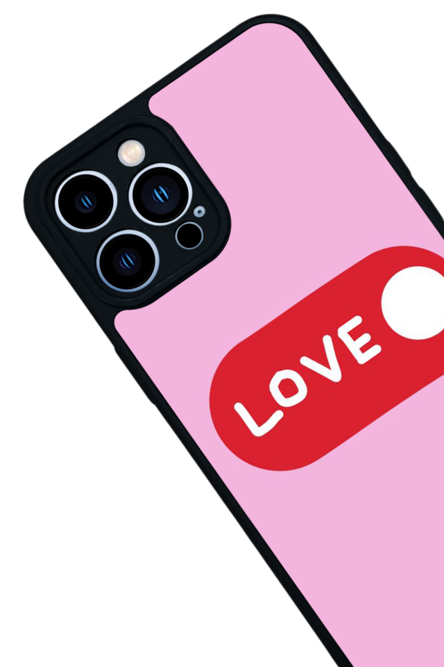 iPhone 12 Pro Max Uyumlu Kalp Love Tasarımlı Glossy Premium Kılıf
