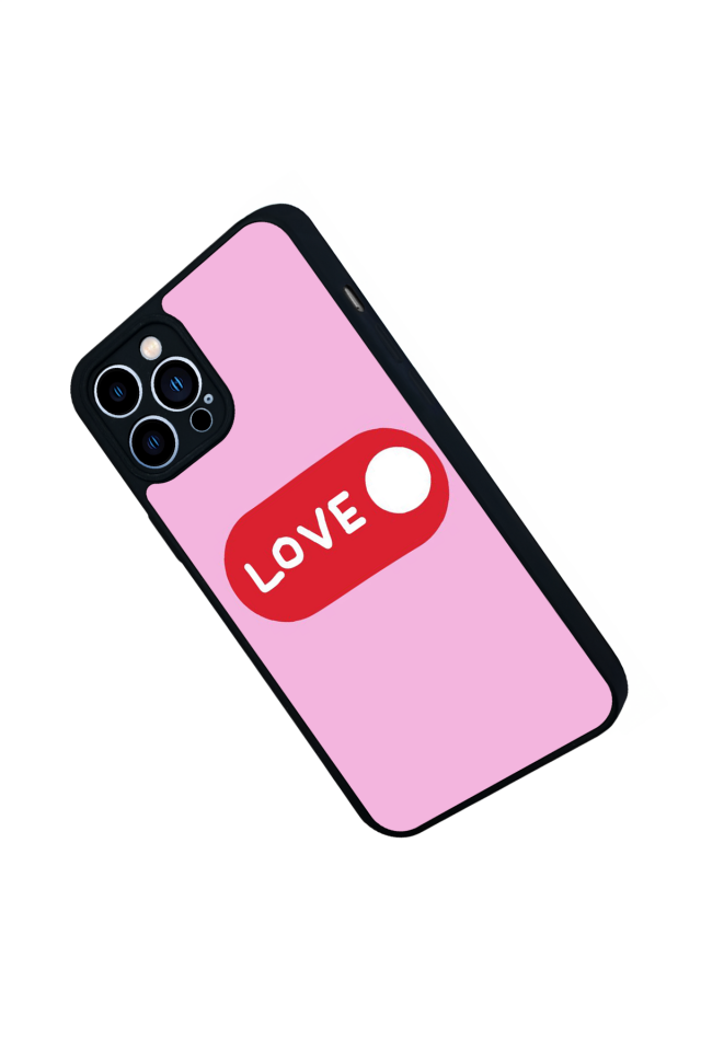 iPhone 12 Pro Max Uyumlu Kalp Love Tasarımlı Glossy Premium Kılıf