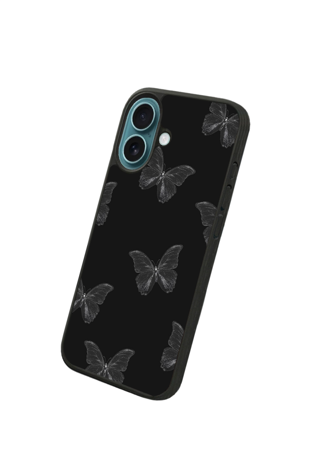 iPhone 16 Uyumlu Kelebek Tasarımlı Glossy Premium Kılıf