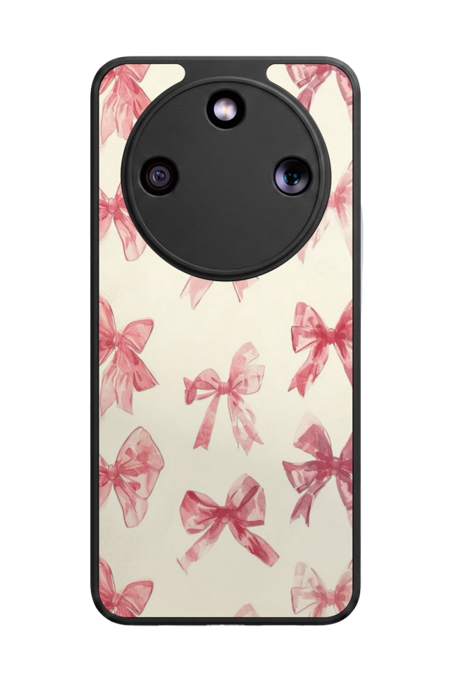 Honor Magic 8 Lite Uyumlu Kurdele Tasarımlı Glossy Premium Kılıf