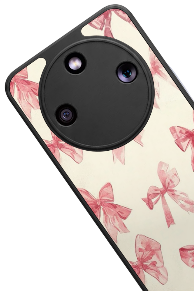 Honor Magic 8 Lite Uyumlu Kurdele Tasarımlı Glossy Premium Kılıf