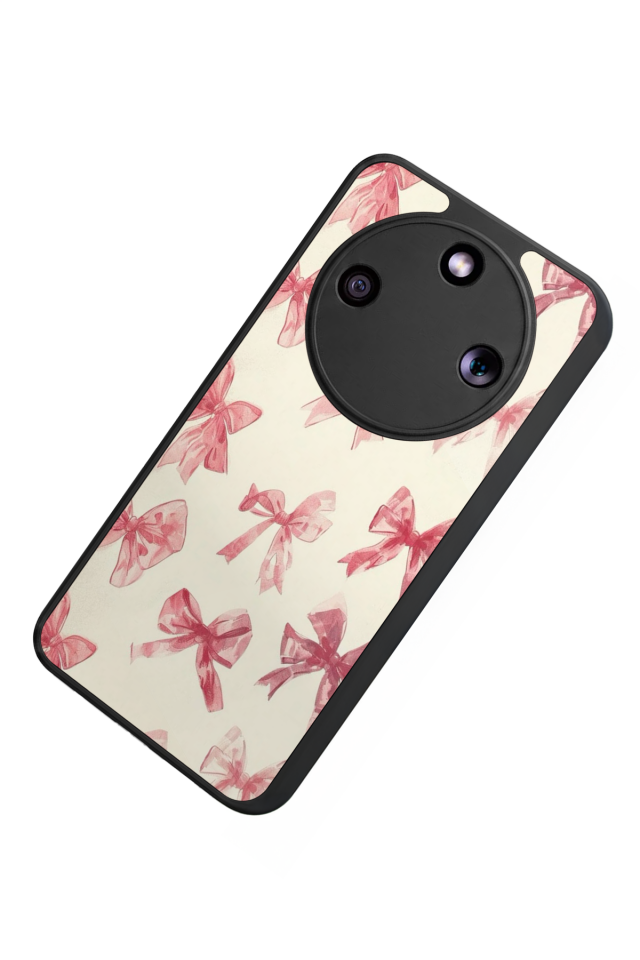 Honor Magic 8 Lite Uyumlu Kurdele Tasarımlı Glossy Premium Kılıf