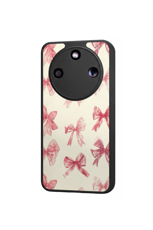 Honor Magic 8 Lite Uyumlu Kurdele Tasarımlı Glossy Premium Kılıf