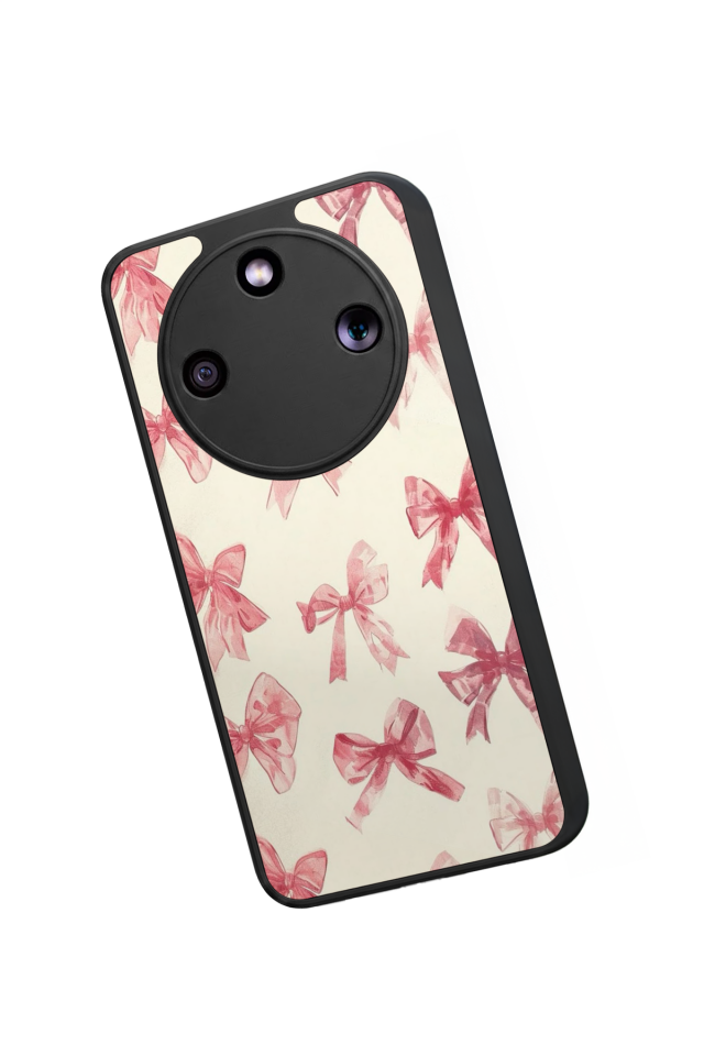 Honor Magic 8 Lite Uyumlu Kurdele Tasarımlı Glossy Premium Kılıf
