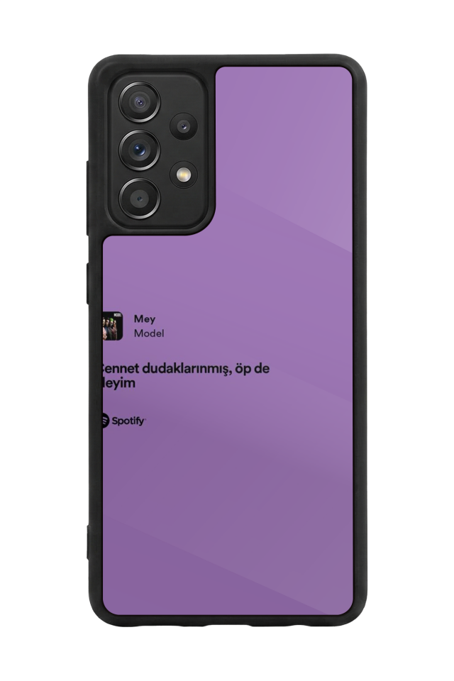 Samsung Galaxy A72 Uyumlu Sarki Sozleri Tasarımlı Glossy Premium Kılıf