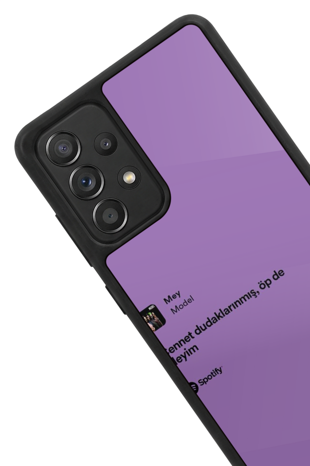 Samsung Galaxy A72 Uyumlu Sarki Sozleri Tasarımlı Glossy Premium Kılıf
