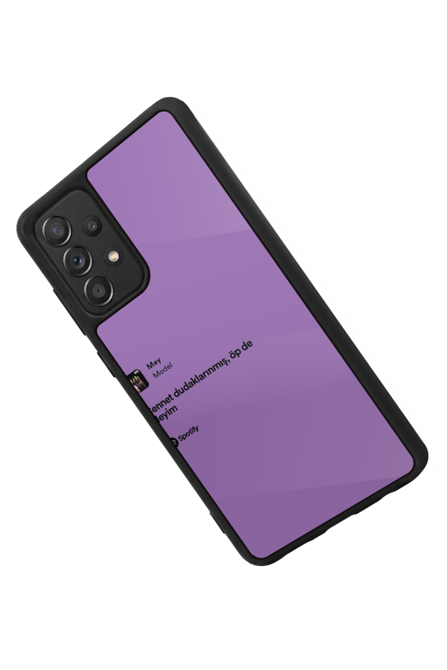 Samsung Galaxy A72 Uyumlu Sarki Sozleri Tasarımlı Glossy Premium Kılıf