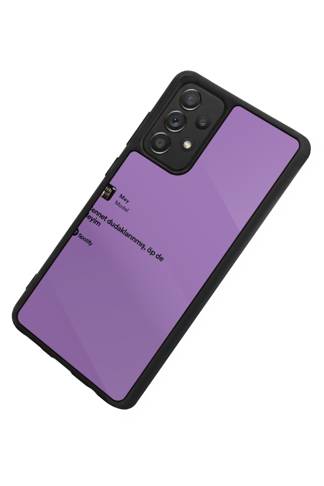 Samsung Galaxy A72 Uyumlu Sarki Sozleri Tasarımlı Glossy Premium Kılıf
