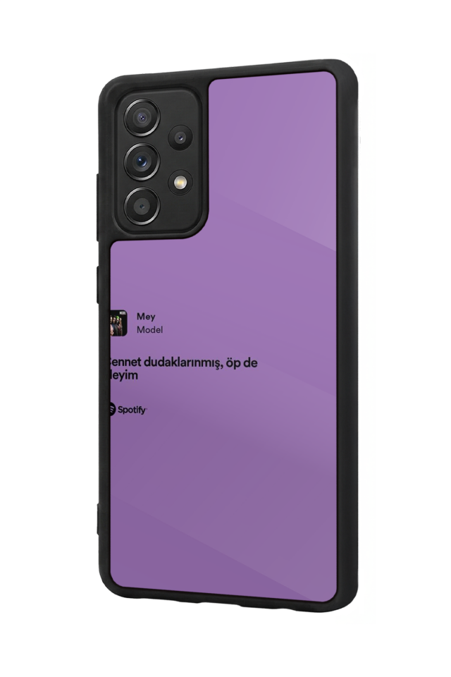 Samsung Galaxy A72 Uyumlu Sarki Sozleri Tasarımlı Glossy Premium Kılıf