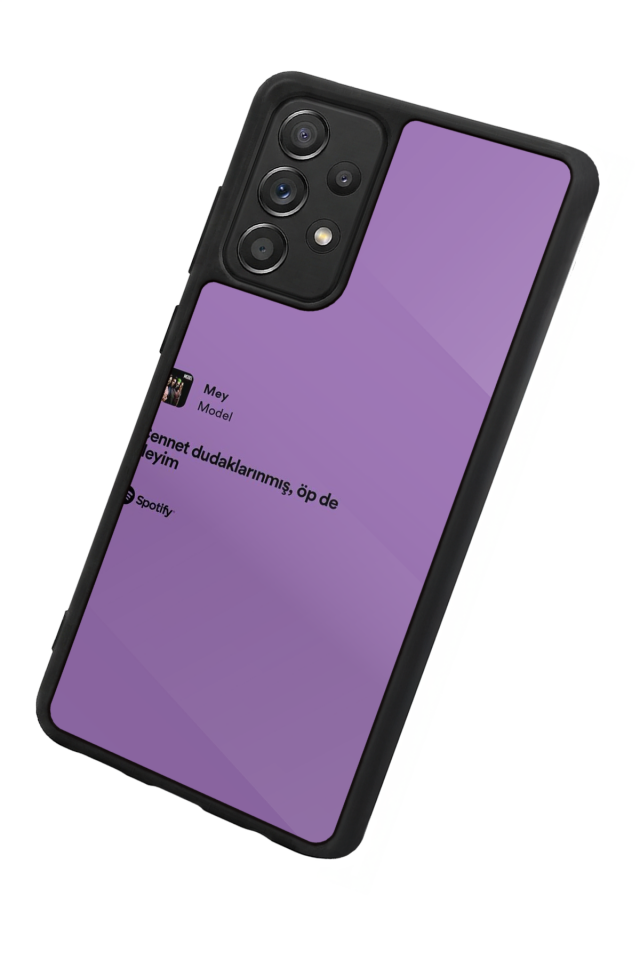 Samsung Galaxy A72 Uyumlu Sarki Sozleri Tasarımlı Glossy Premium Kılıf