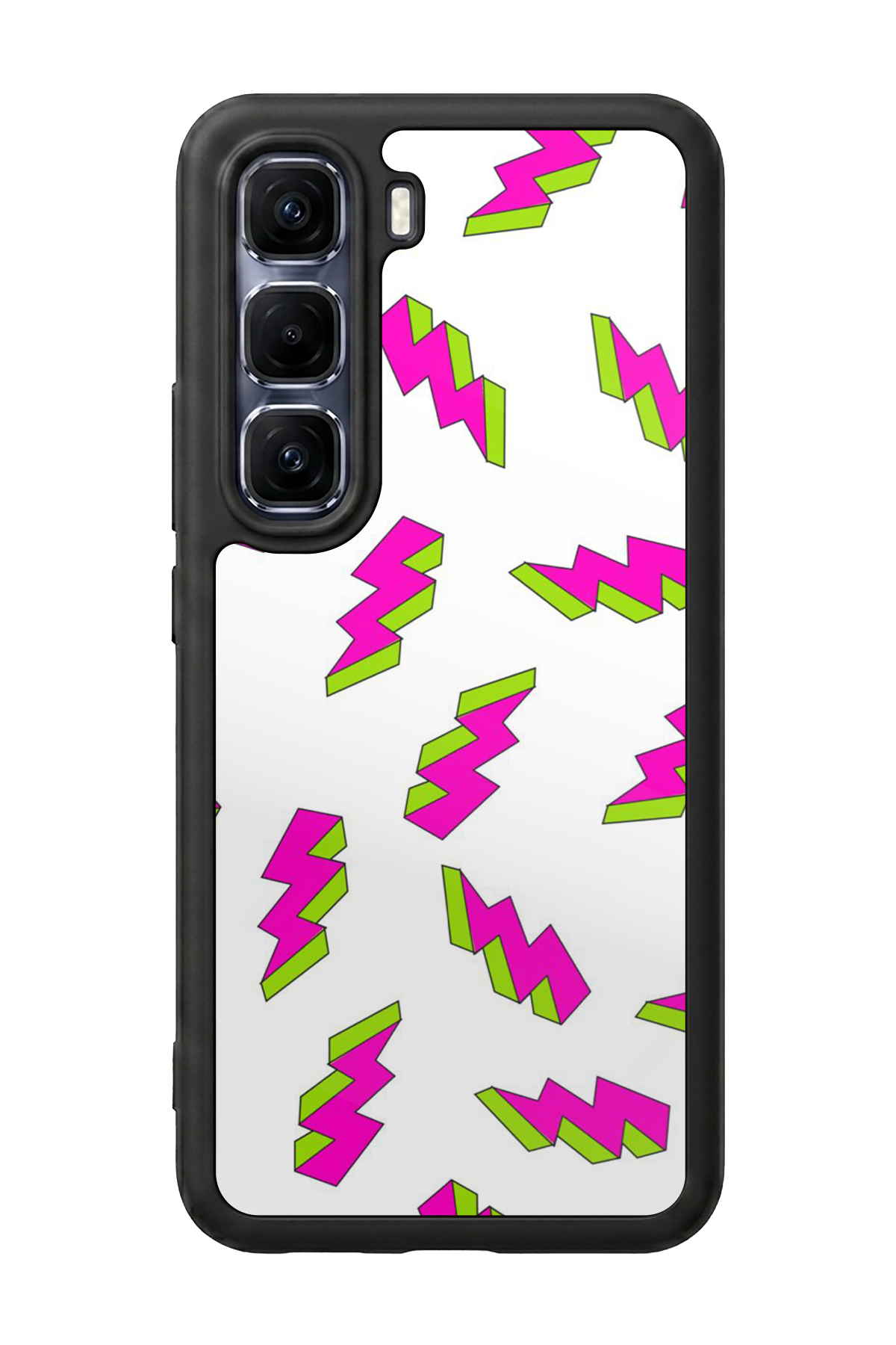 Infinix Hot 60 Pro Plus Uyumlu Simsek Tasarımlı Glossy Premium Kılıf