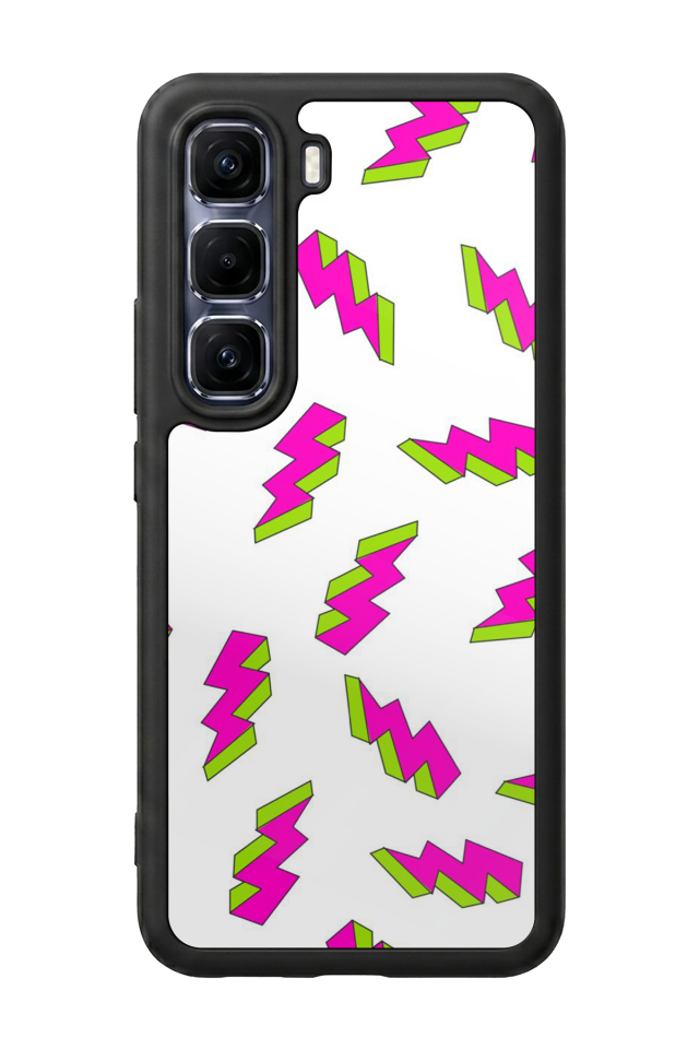 Infinix Hot 60 Pro Plus Uyumlu Simsek Tasarımlı Glossy Premium Kılıf