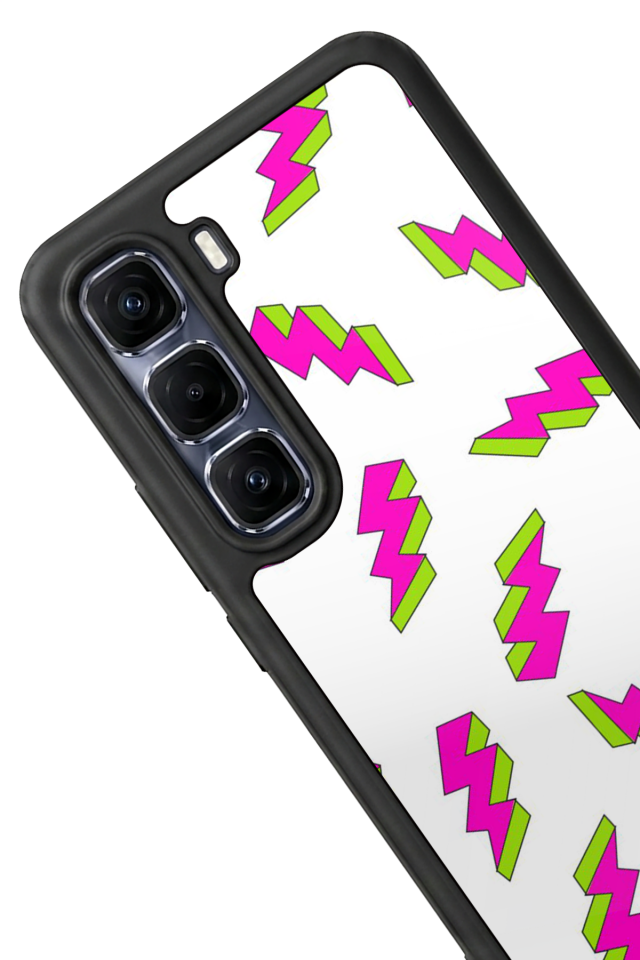 Infinix Hot 60 Pro Plus Uyumlu Simsek Tasarımlı Glossy Premium Kılıf