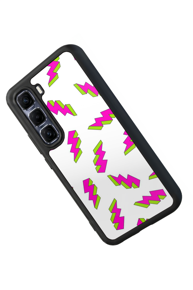 Infinix Hot 60 Pro Plus Uyumlu Simsek Tasarımlı Glossy Premium Kılıf