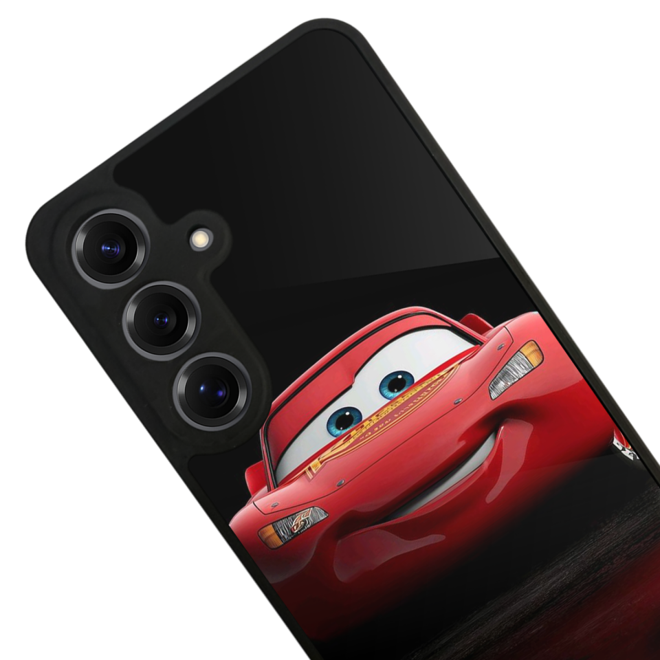 Samsung Galaxy S25 Uyumlu Şimsek McQueen Tasarımlı Glossy Premium Kılıf