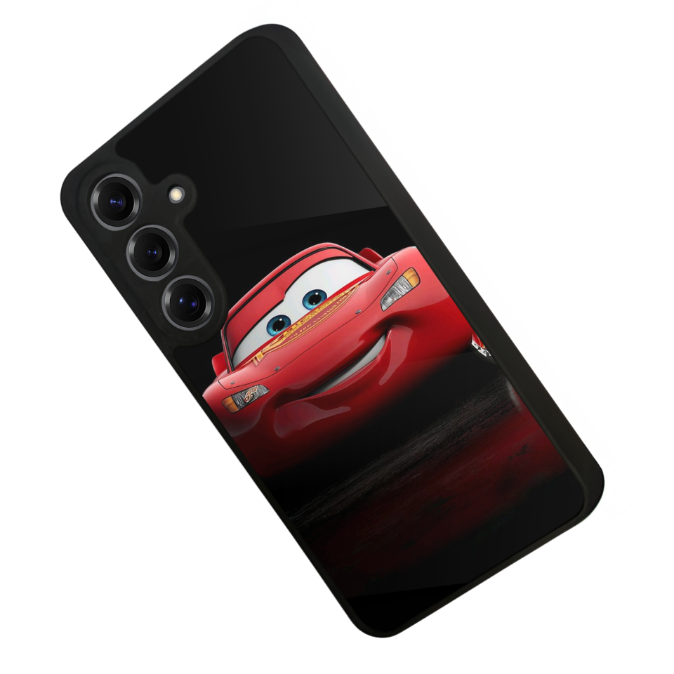 Samsung Galaxy S25 Uyumlu Şimsek McQueen Tasarımlı Glossy Premium Kılıf
