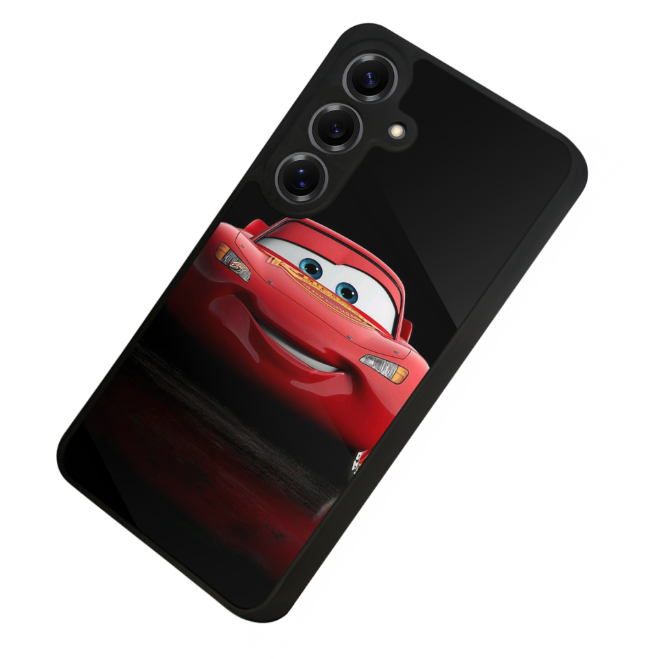 Samsung Galaxy S25 Uyumlu Şimsek McQueen Tasarımlı Glossy Premium Kılıf