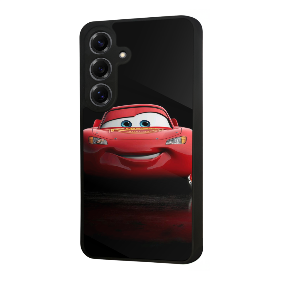 Samsung Galaxy S25 Uyumlu Şimsek McQueen Tasarımlı Glossy Premium Kılıf