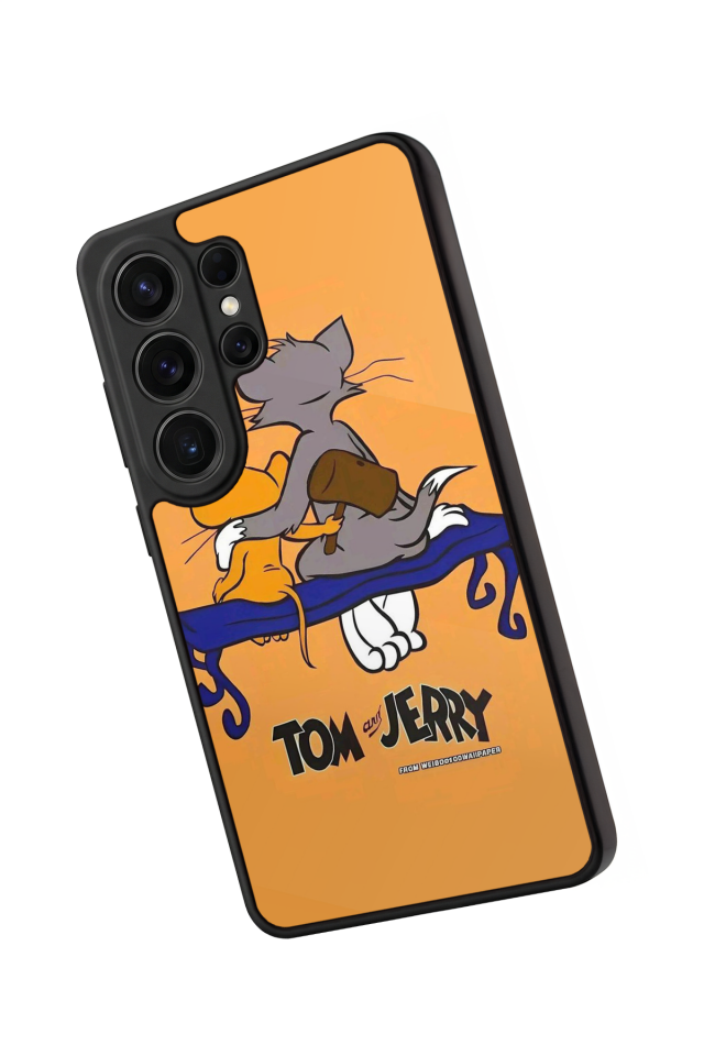 Samsung Galaxy S26 Ultra Uyumlu Tom And Jerry Tasarımlı Glossy Premium Kılıf