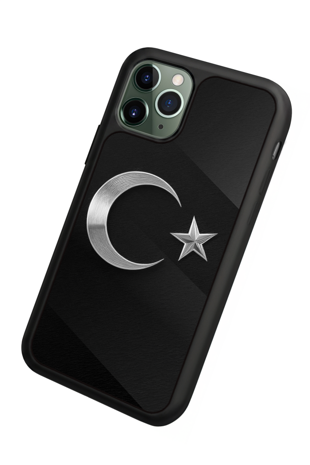 iPhone 11 Pro Max Uyumlu Türk Bayragi Tasarımlı Glossy Premium Kılıf