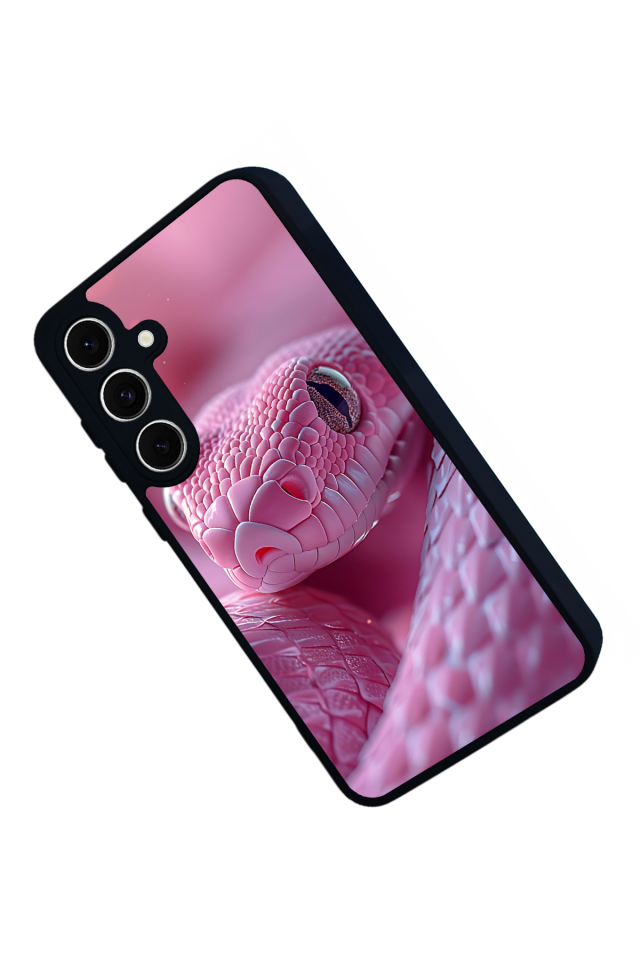 Samsung Galaxy S24 FE Uyumlu Yılan Tasarımlı Glossy Premium Kılıf