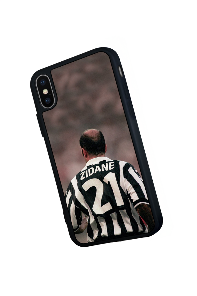 iPhone X/ XS Uyumlu Zidane Tasarımlı Glossy Premium Kılıf