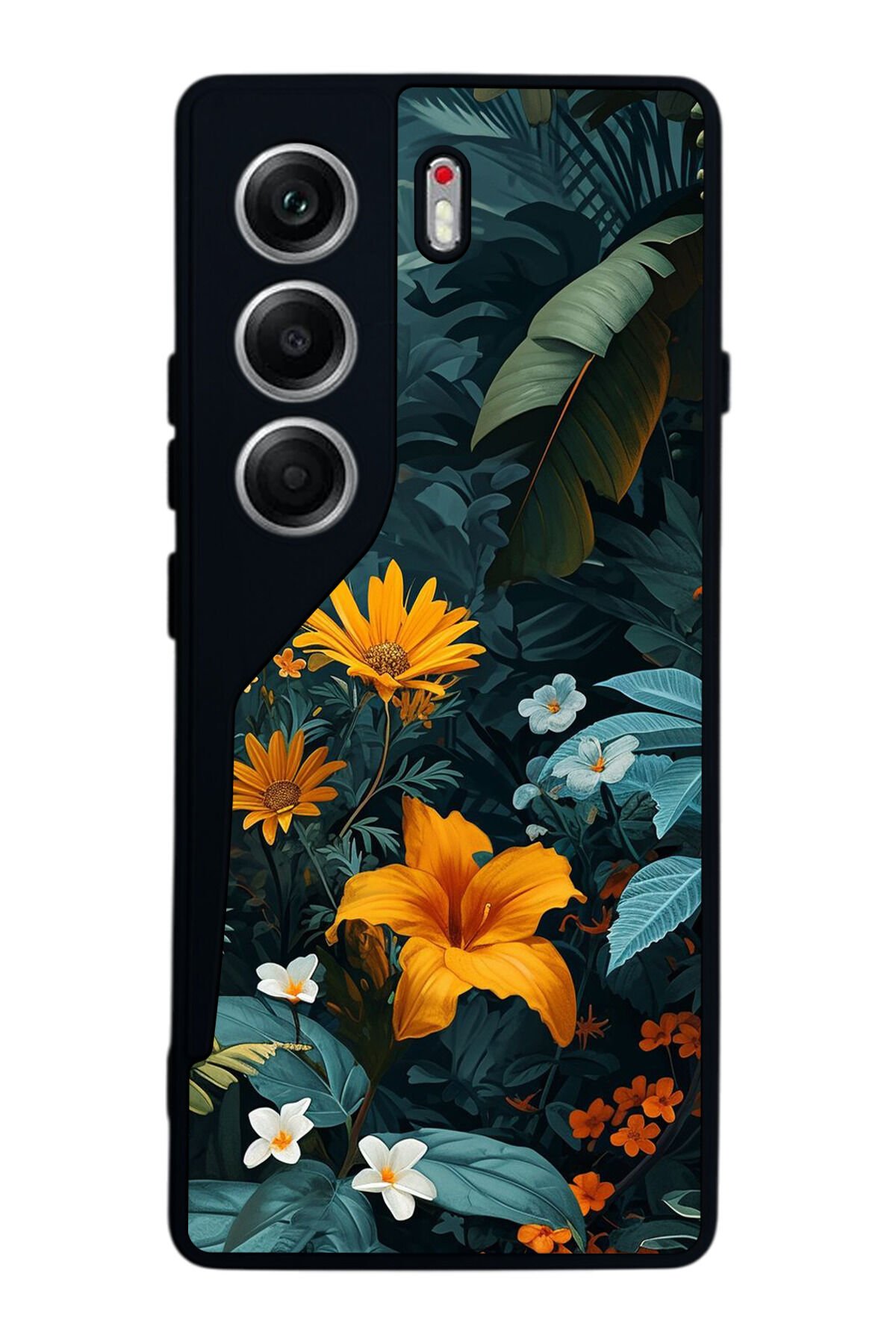 Tecno Camon 40 Uyumlu Botanik Tasarımlı Glossy Premium Kılıf