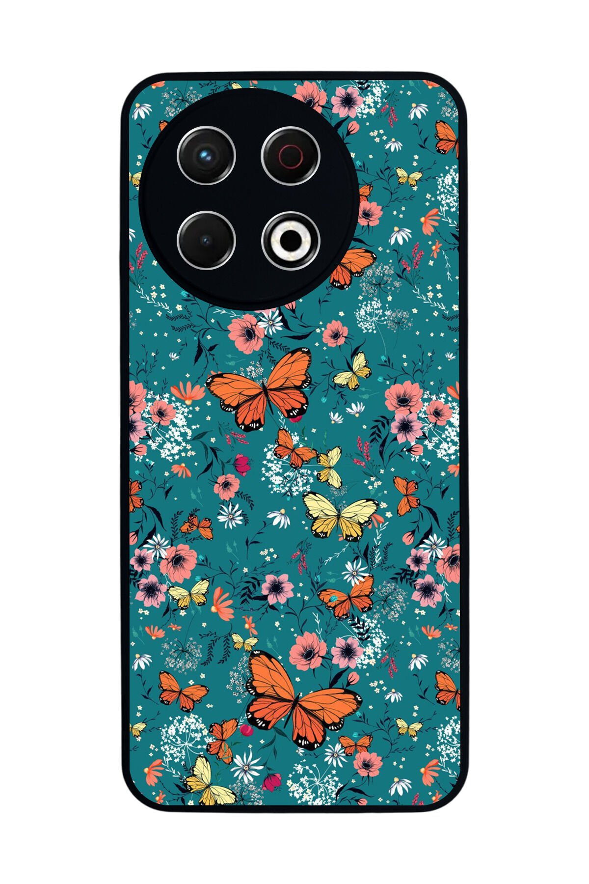 Tecno Spark 30 Pro Uyumlu Floral Tasarımlı Glossy Premium Kılıf