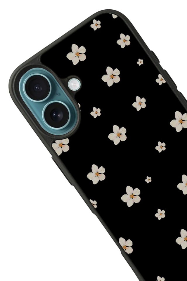iPhone 16 Plus Uyumlu Cicek Tasarımlı Glossy Premium Kılıf